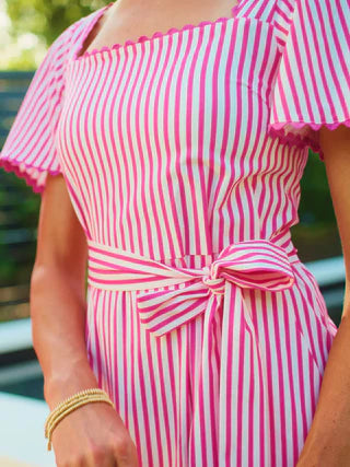 Emery Dress in Lined Up Pink by Mary Square