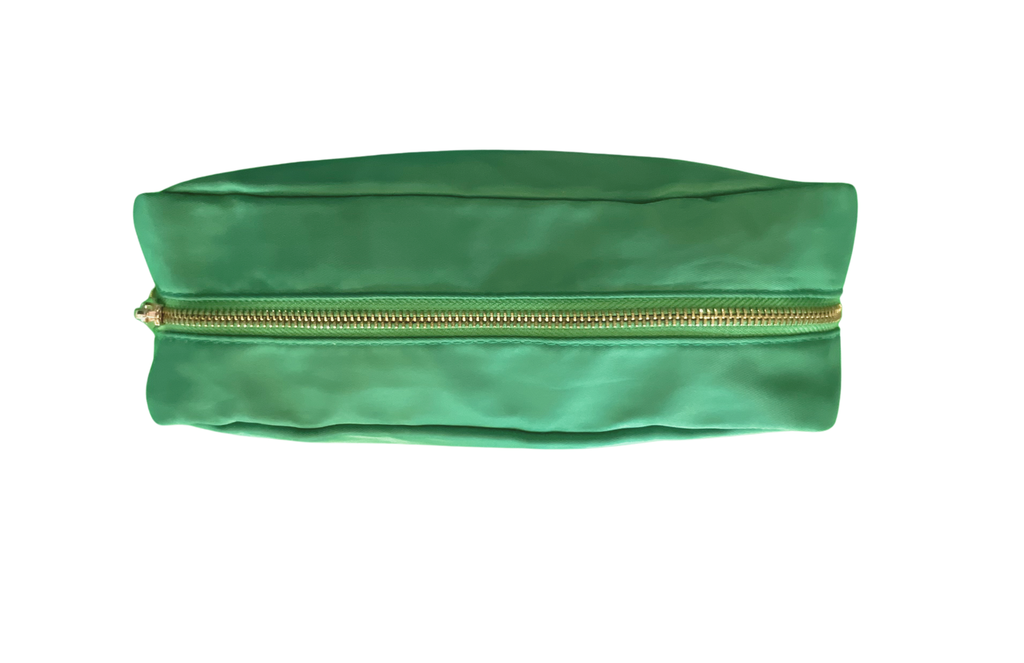 Kelly Green Large Nylon Cosmetic Bag with Optional Monogram