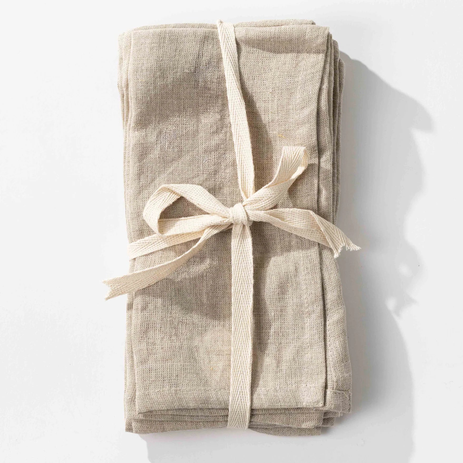Stonewashed Natural Linen Napkins Set of 4