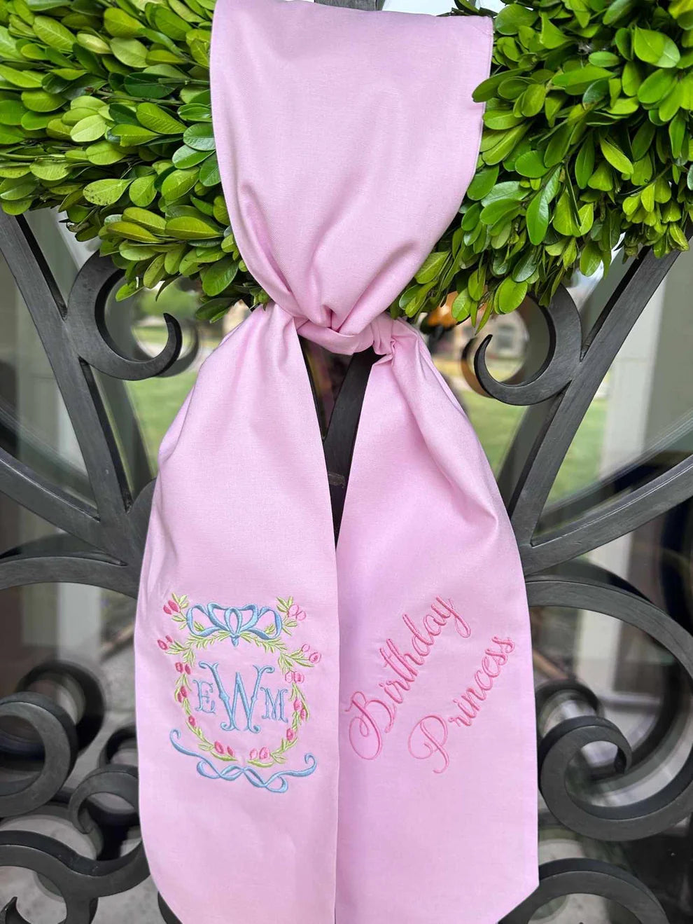 Cotton Pastel Wreath Sash