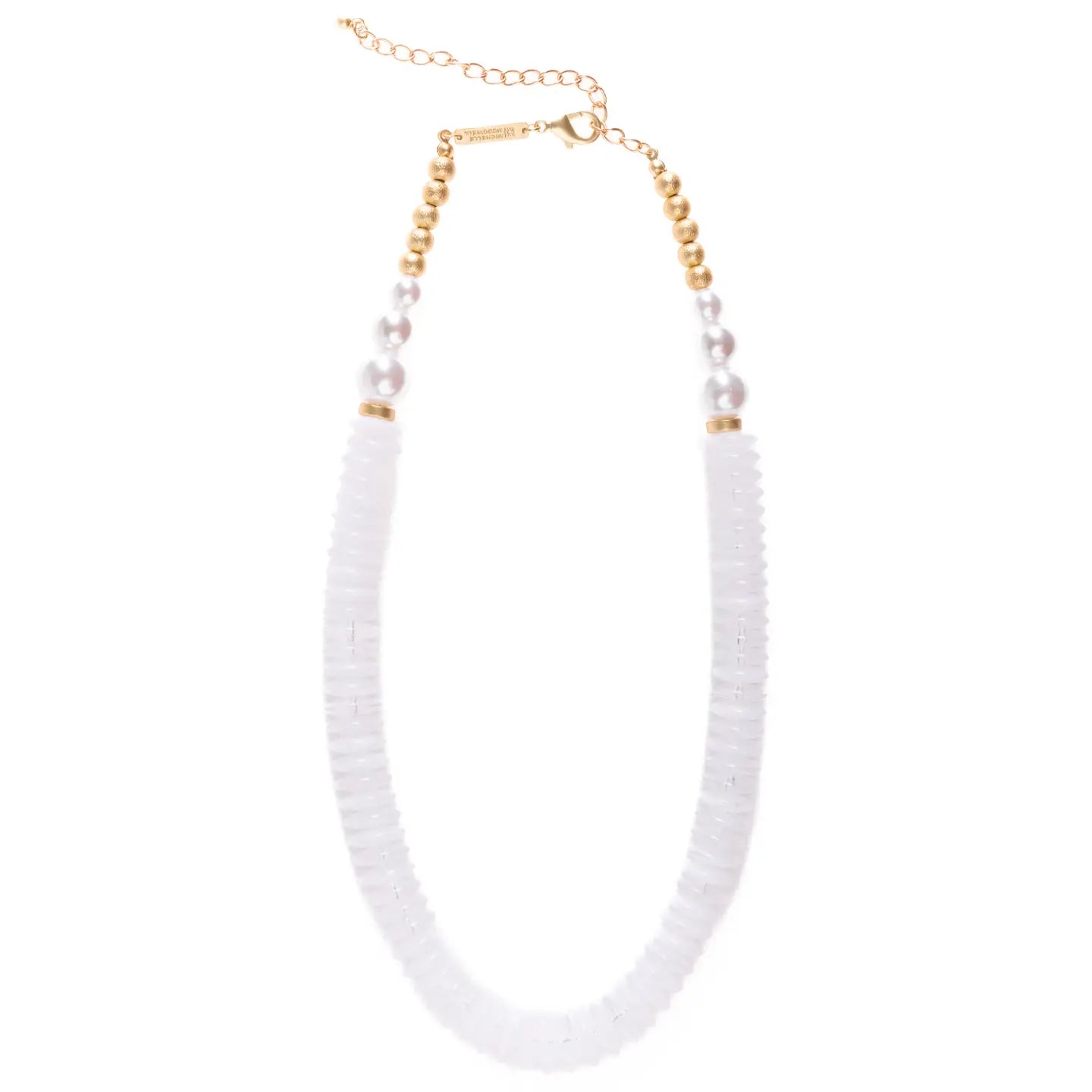 White Piper Necklace by Michelle McDowell