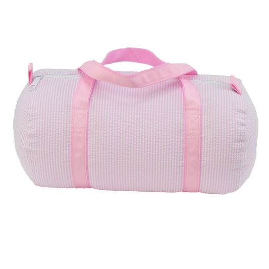 Pink Seersucker Baby Duffel