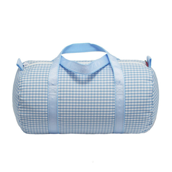 Baby Blue Gingham Baby Duffel