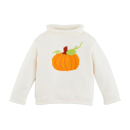 Pumpkin Rollneck Toddler Sweater