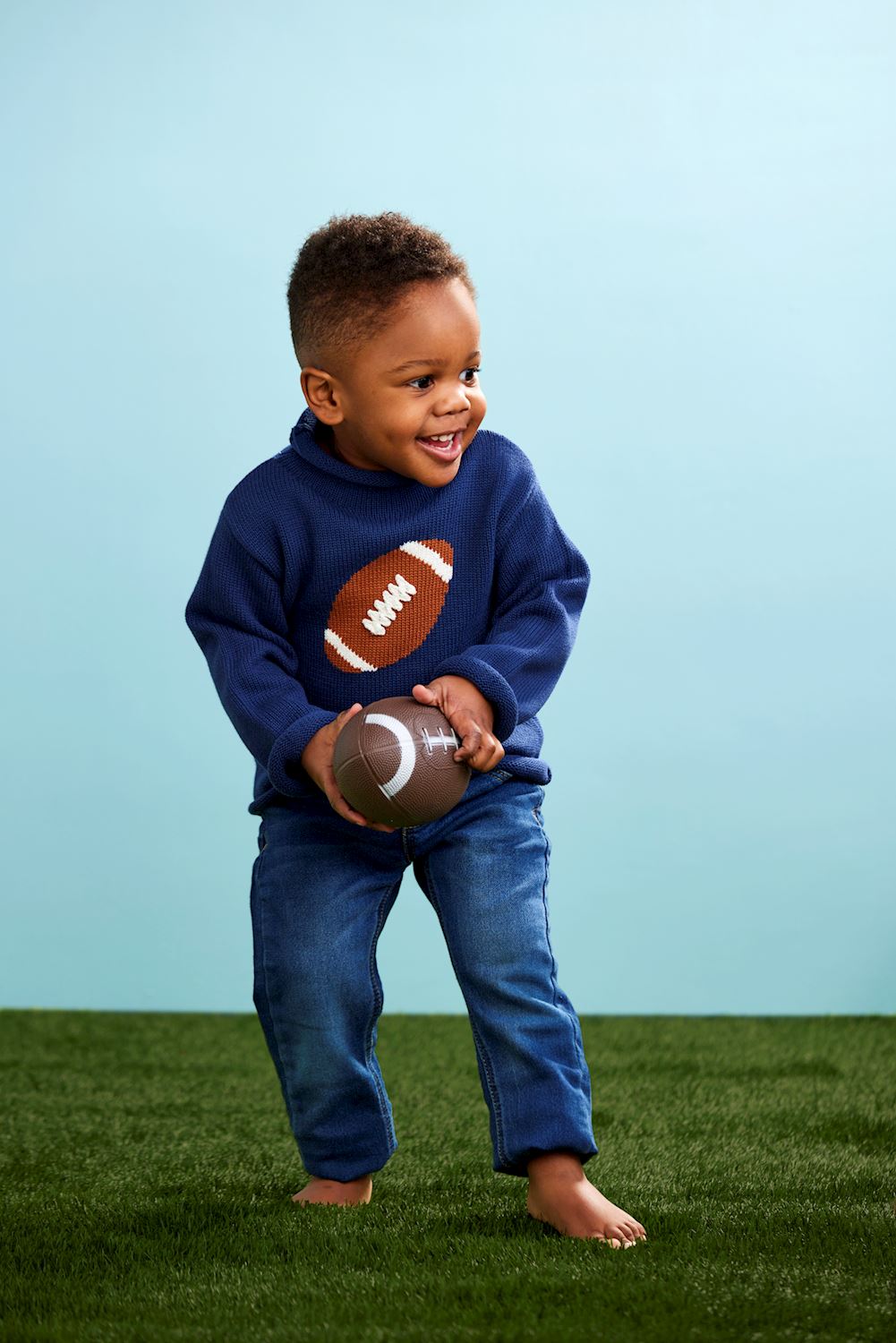 Football Rollneck Kid's Sweater