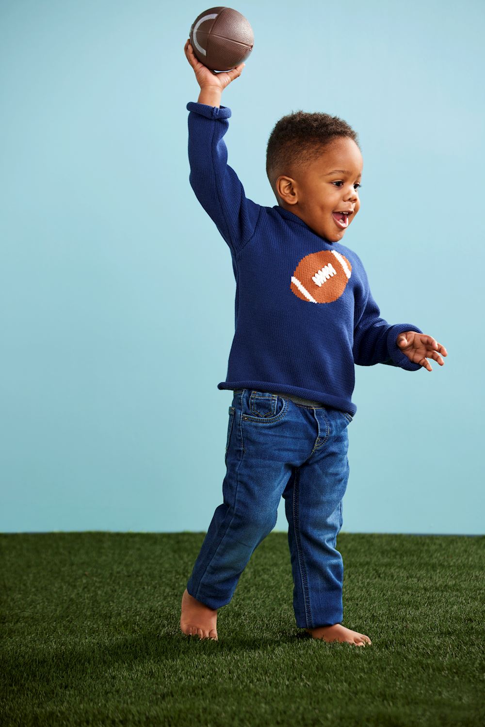 Football Rollneck Kid's Sweater
