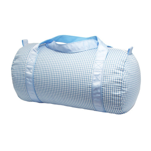 Baby Blue Gingham Baby Duffel