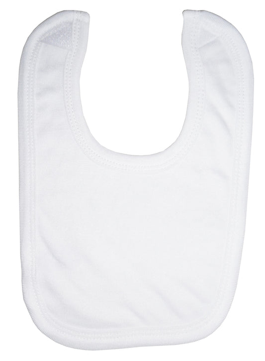 White Cotton Infant Bib