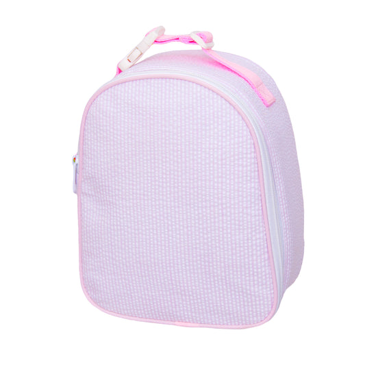 Pink seersucker Gumdrop Lunchbox