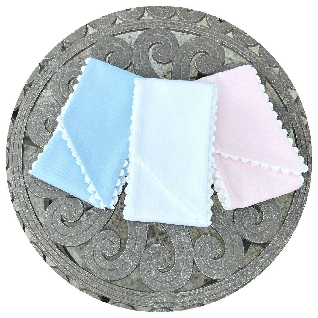 Pastel Color Cotton Pique Sash with Trim