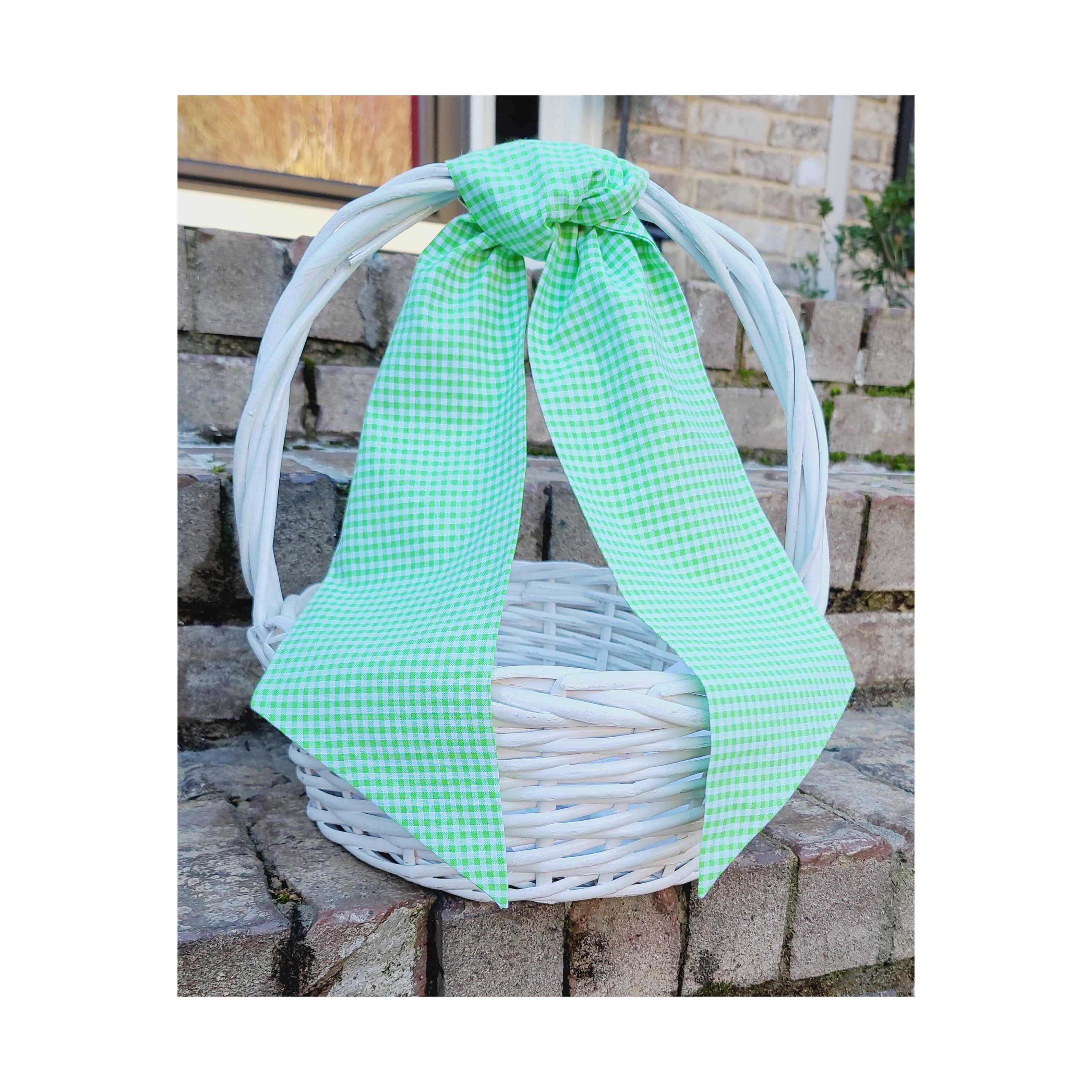 Pastel Gingham Sash for Easter Baskets and Easter Decor