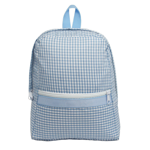 Baby Blue Gingham Medium Backpack