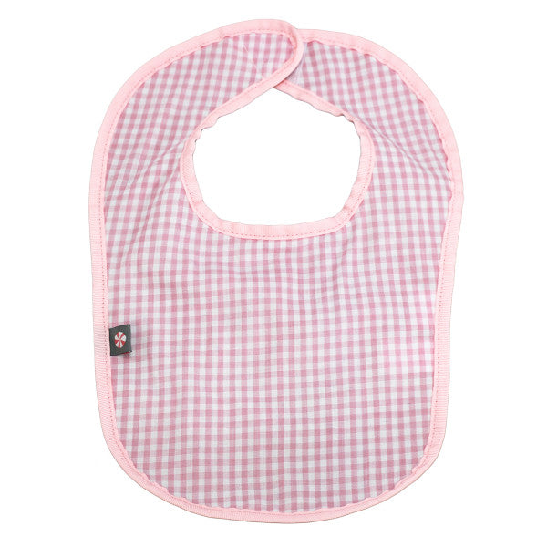 Pink Gingham Baby Bib