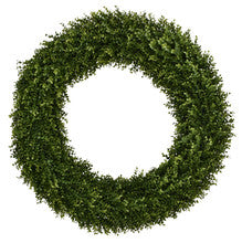 Faux UV Protected 32 inch Boxwood Round Wreath