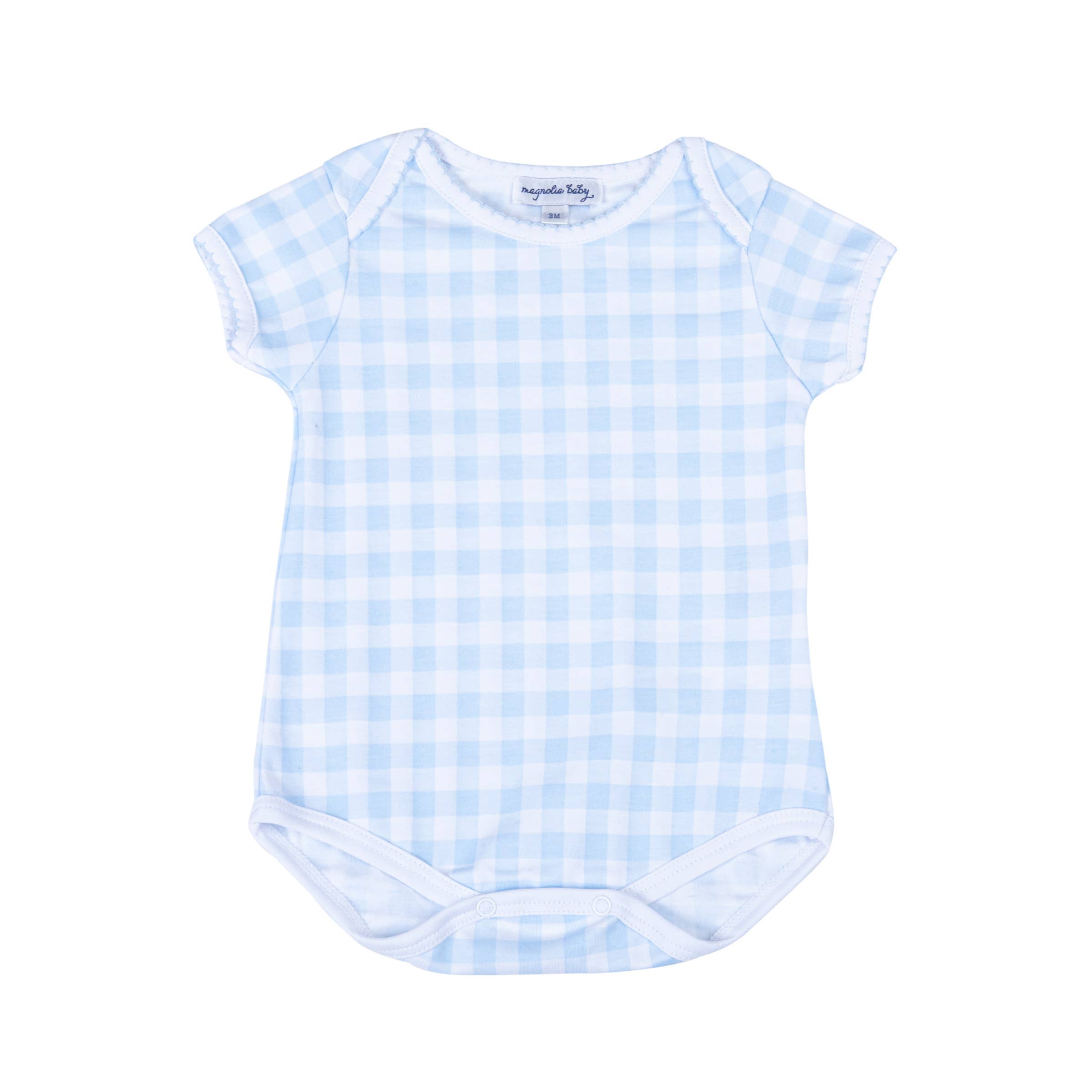 Baby Checks S/S Lap Bodysuit - Baby Blue