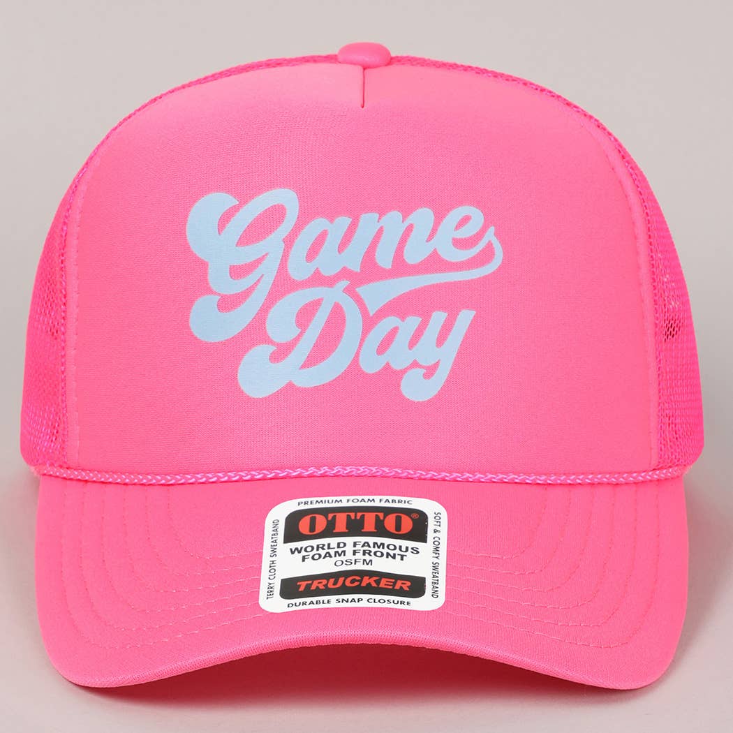 Game Day Lettering Logo Print Foam Trucker Hat