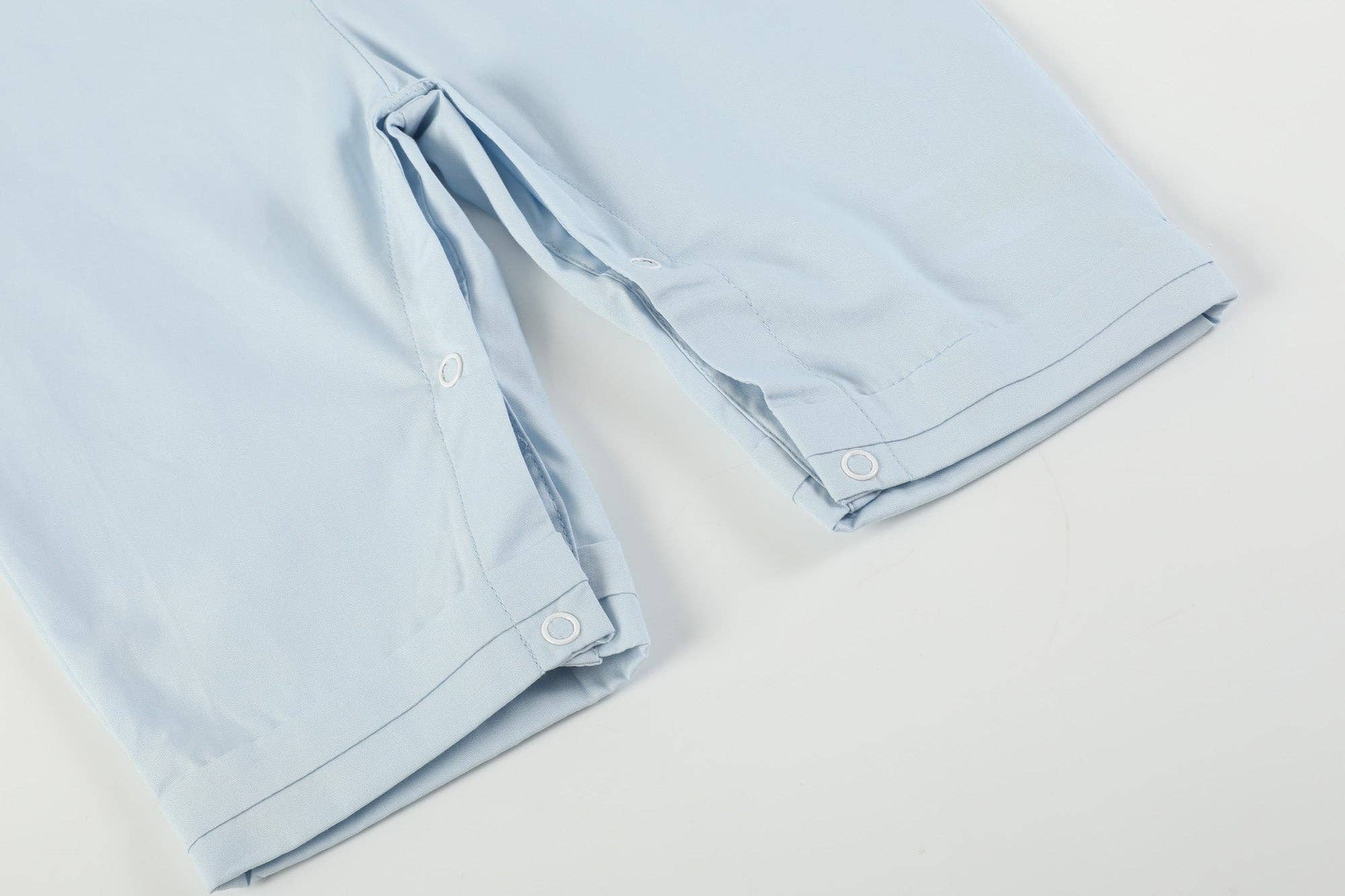 Light Blue Smocked Pumpkin Boy's Long Jon