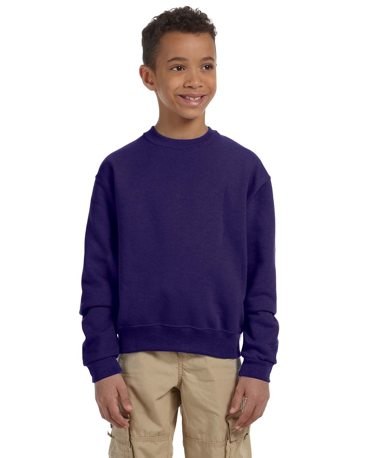 Youth Purple Monogrammed Sweatshirt