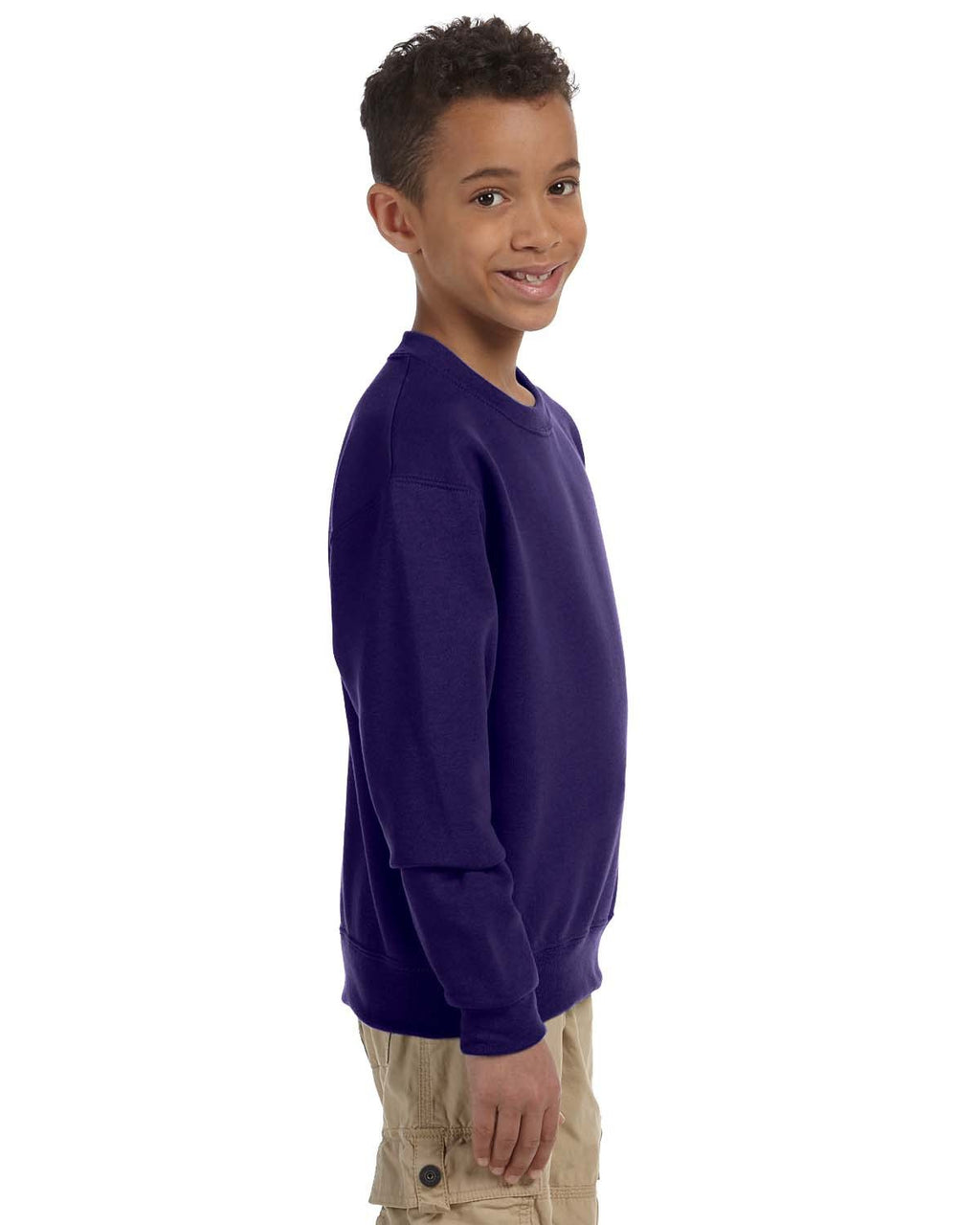 Youth Purple Monogrammed Sweatshirt