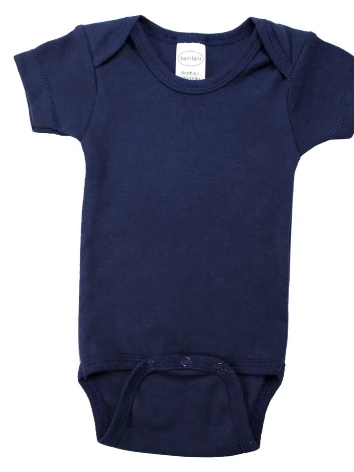 Cotton Rib Knit Short Sleeve Infant Onesie