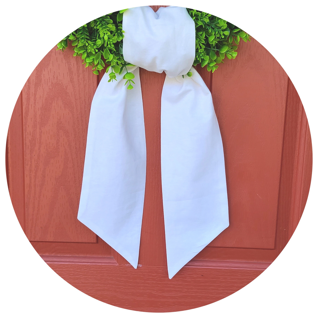 Ivory Cotton Wreath Sash
