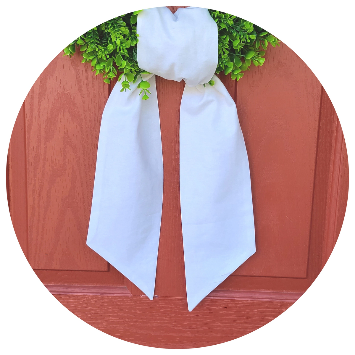 Ivory Cotton Wreath Sash