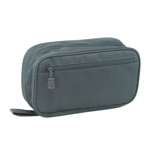 Gun Metal Grey Concho Hanging Toiletry Bag