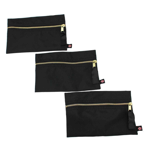 Black Nylon Cosmetic Bag with Optional Monogram