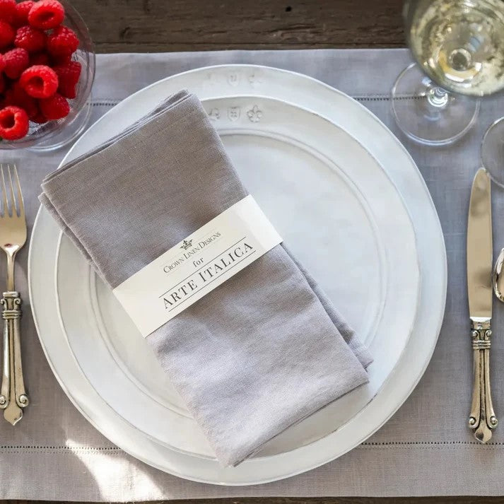 Washed Linen Napkin Set in Soft Flax