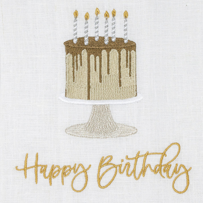 Happy Birthday Linen Towel