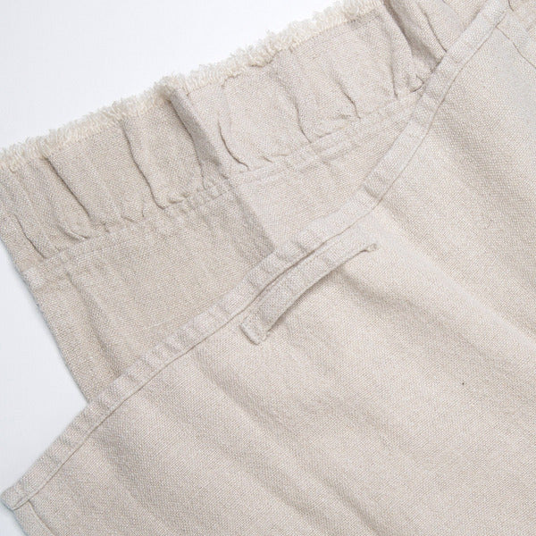 Natural Provence Tumble Linen Towel with Ruffle and Fringe