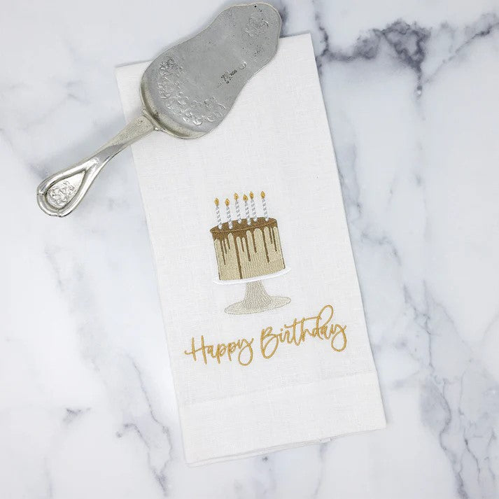 Happy Birthday Linen Towel