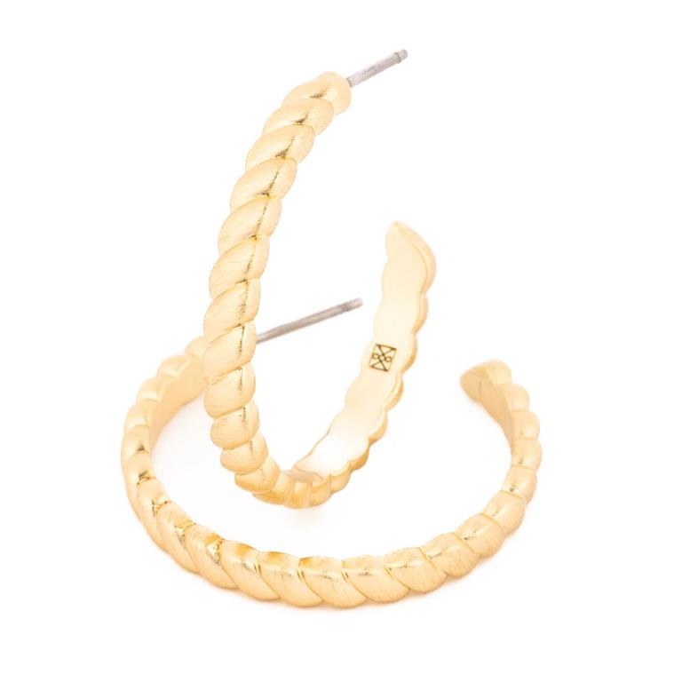 Gold Hoop Addison Earrings by Michelle McDowell