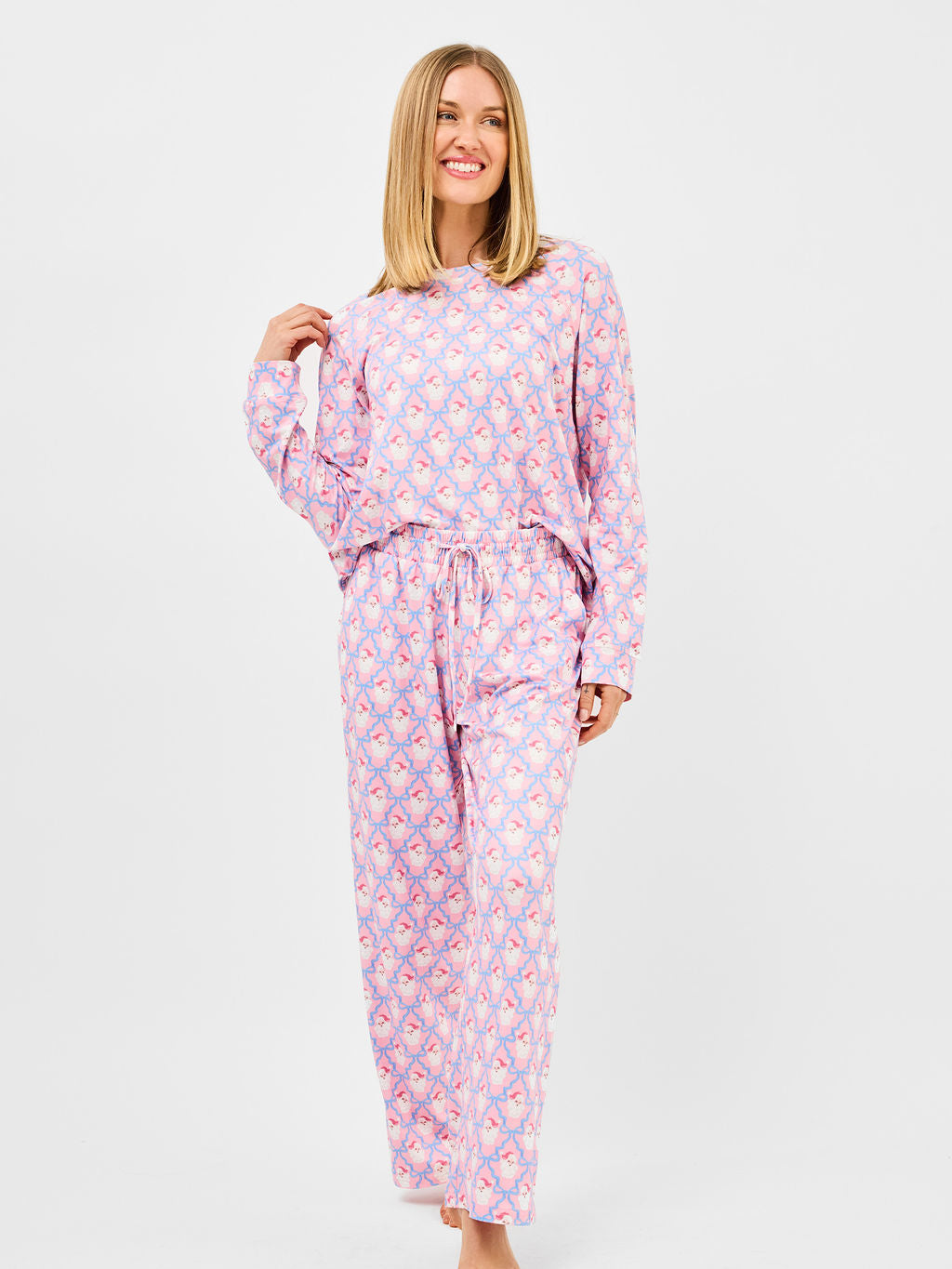 Mary Square Santa Baby Bows  Annie PJ Set