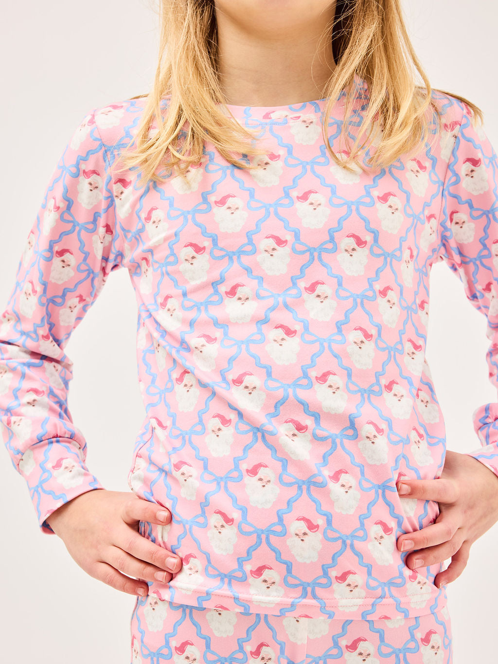 Mary Square Kid's Santa Baby Bows PJ Set