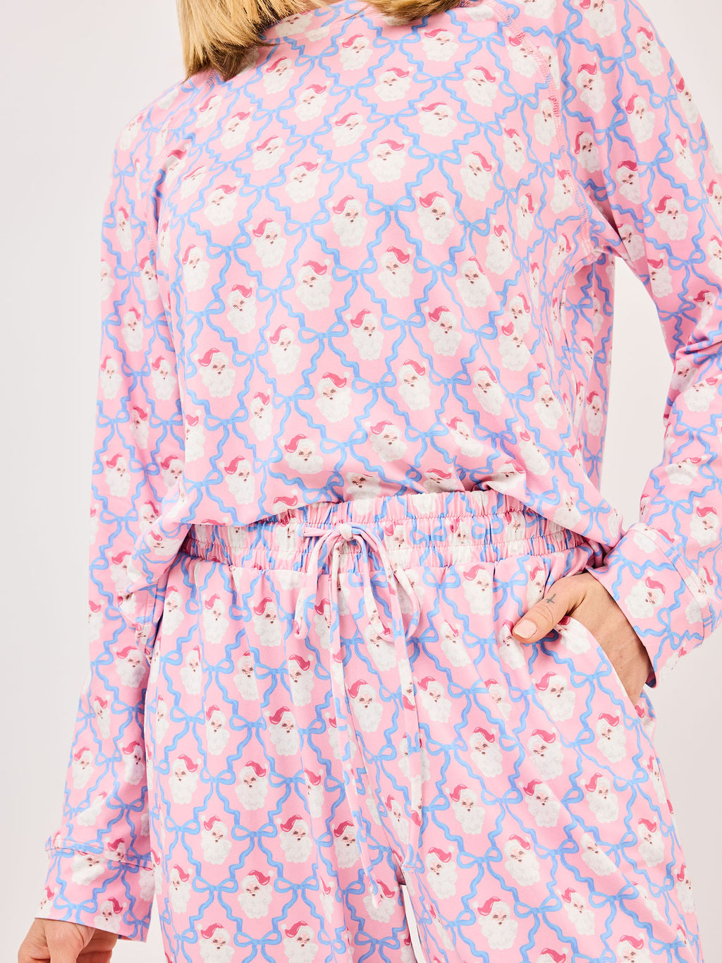 Mary Square Santa Baby Bows  Annie PJ Set