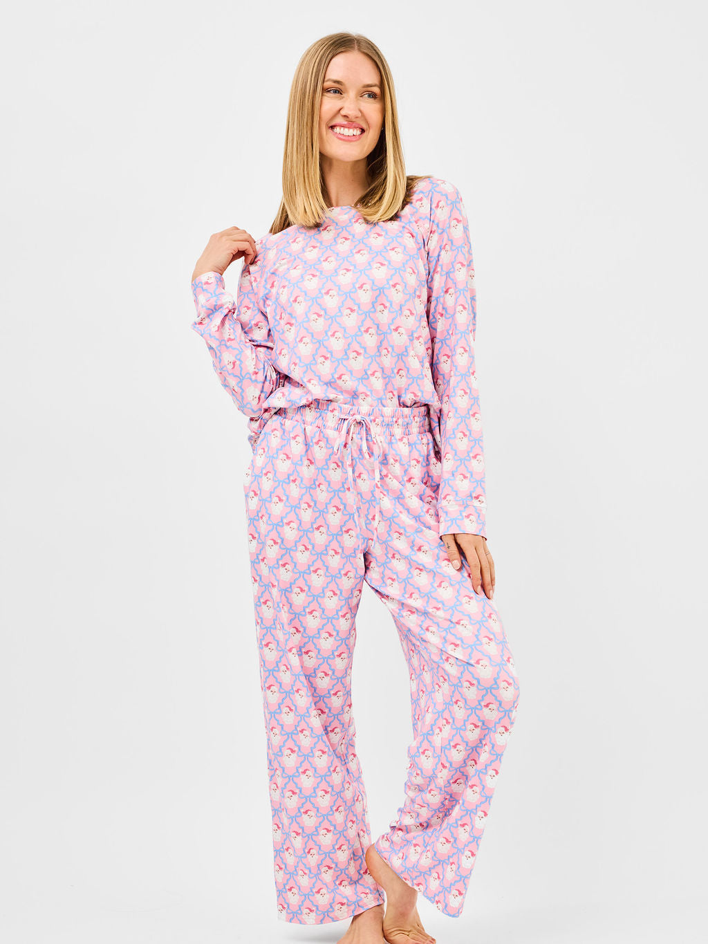 Mary Square Santa Baby Bows  Annie PJ Set