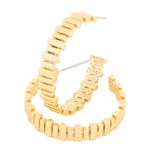 Gold Hoop Aubrey Earrings by Michelle McDowell