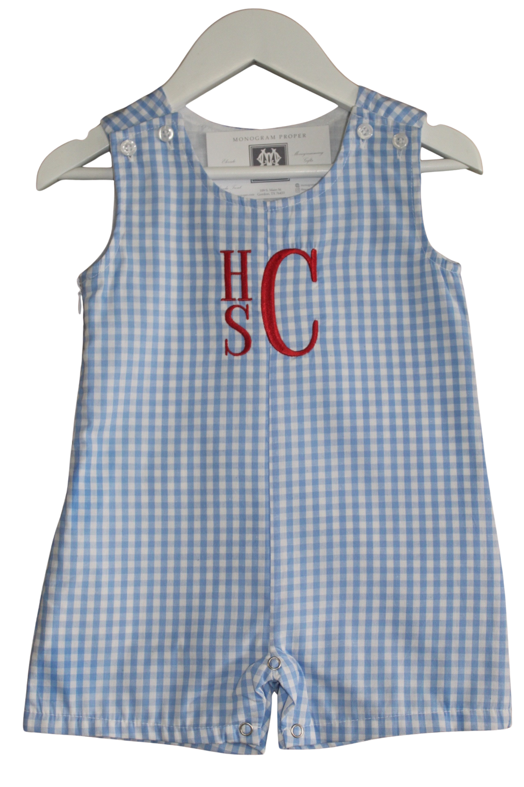 Boys Blue Gingham Jon Jon