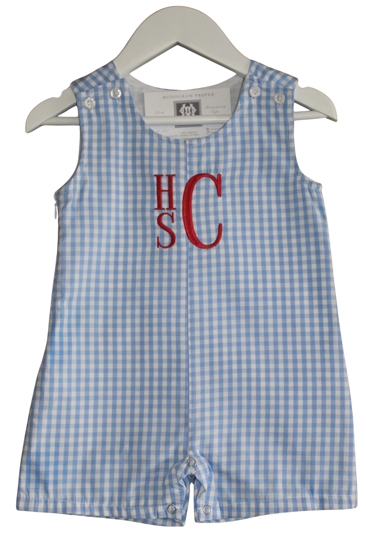 Boys Blue Gingham Jon Jon