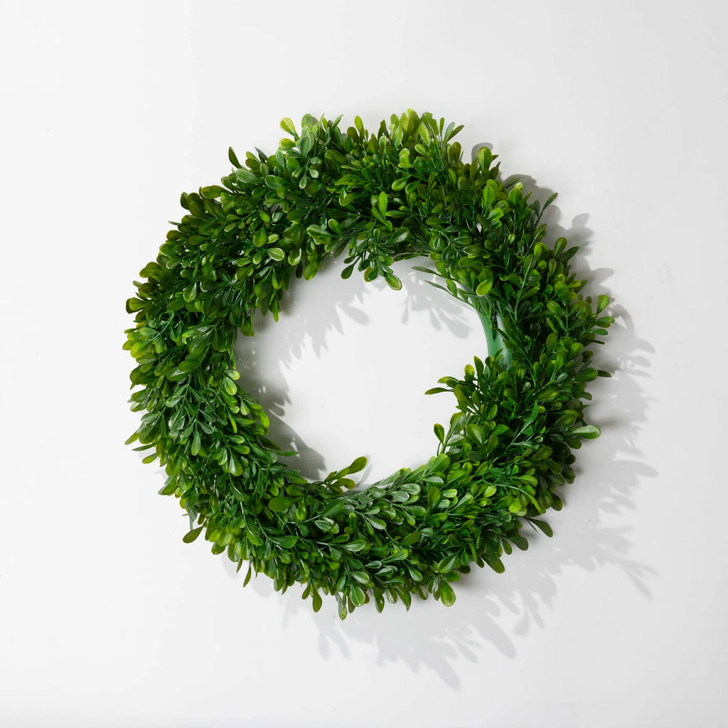 Artificial Boxwood Wreath Set for Indoors or Outdoors