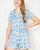 Claire Ginger Jar Print Short Sleeve Sleep Set in White and Palace Blue from The Royal Standard