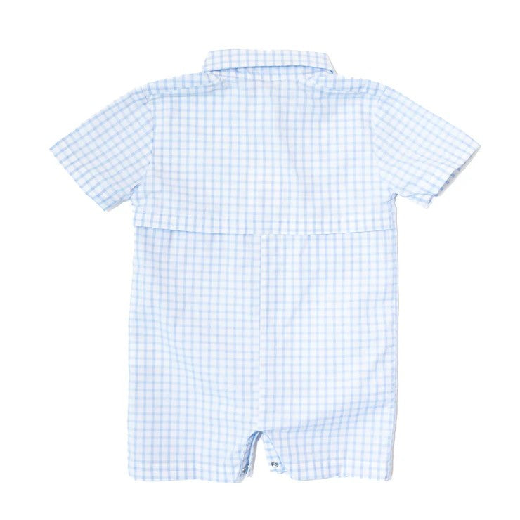 Boys Texas Flag Guayabera Romper