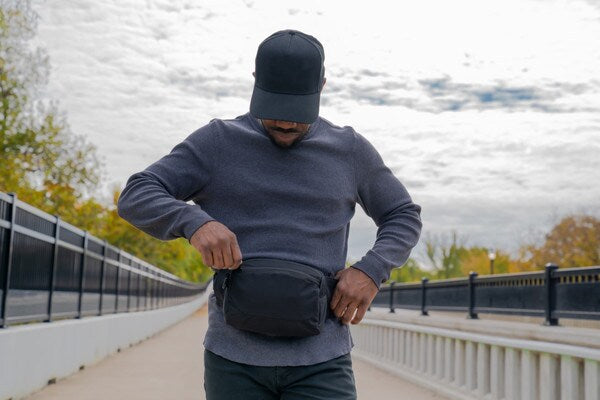 EDC Sling Bag Waist Pack in Black