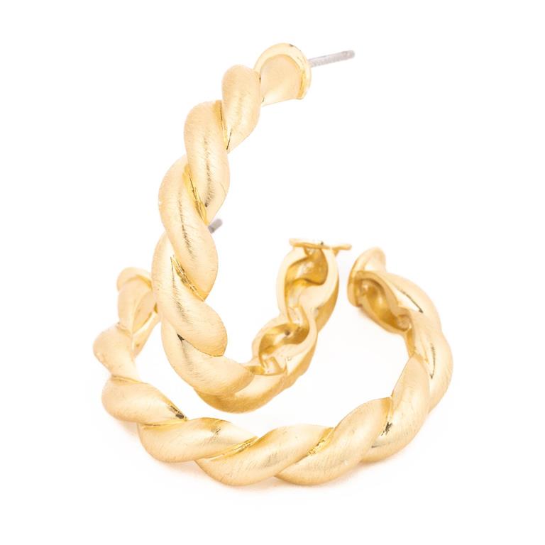 Gold Hoop Everly Earrings by Michelle McDowell