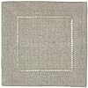 Set of 4 Flax Hemstitch Cocktail Napkins