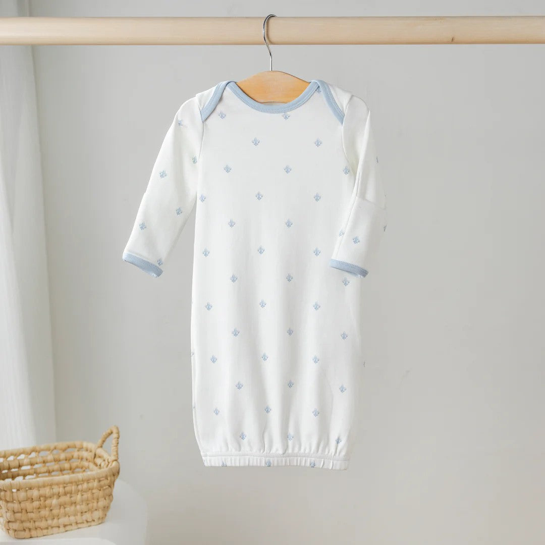 Fleur De Bleu Organic Cotton Newborn Gown