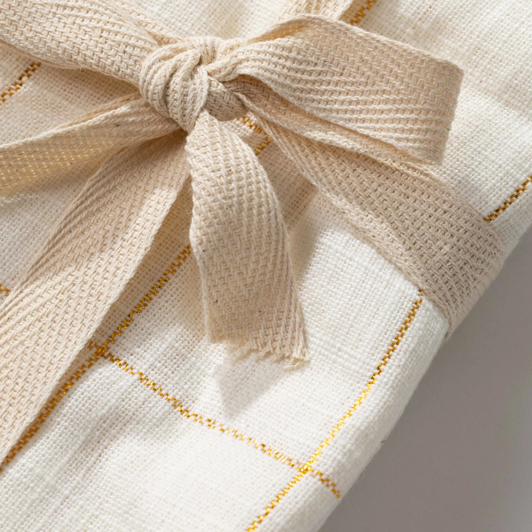 Gold Squares Cotton Napkin Set of 4