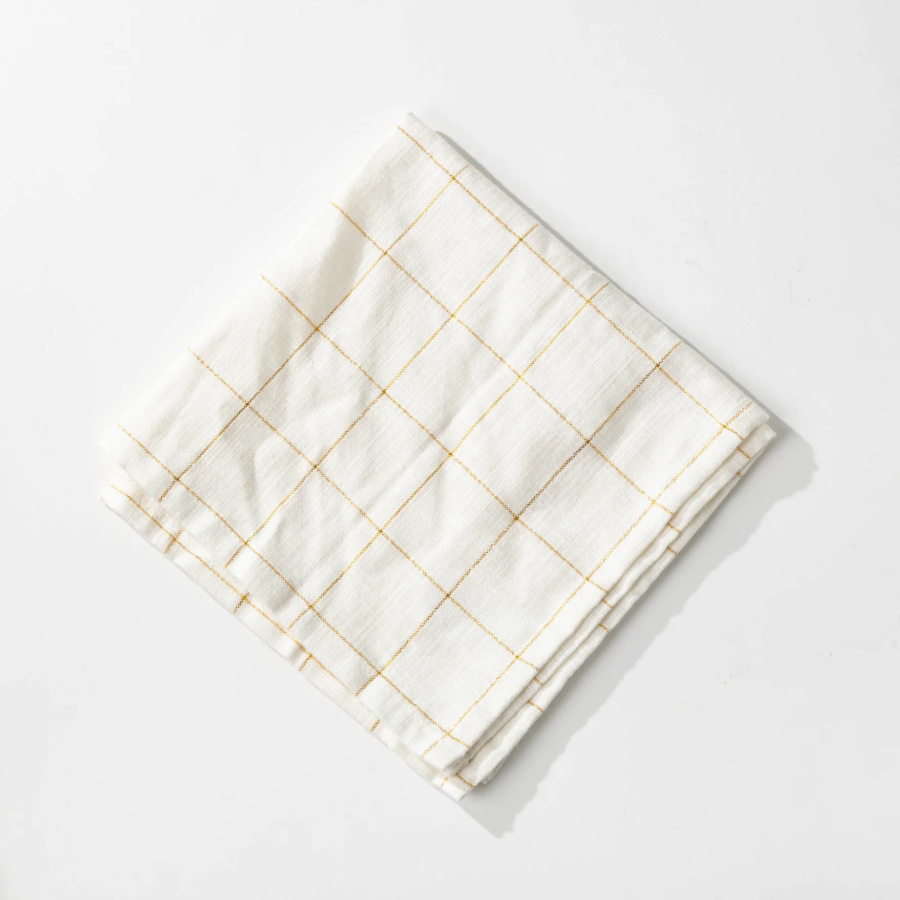 Gold Squares Cotton Napkin Set of 4