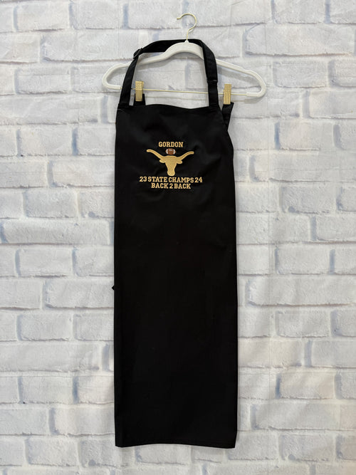 Gordon Longhorn State Championship Black Grilling Apron